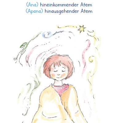 Zeichnung eines meditierenden Kindes
